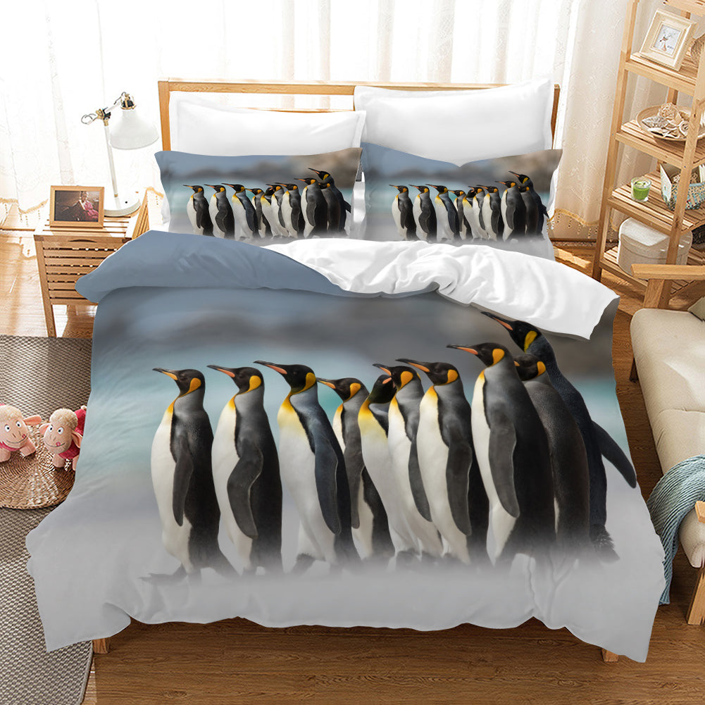 3D Polar Penguin Quilt Cover Set Bedding Set Pillowcases 112