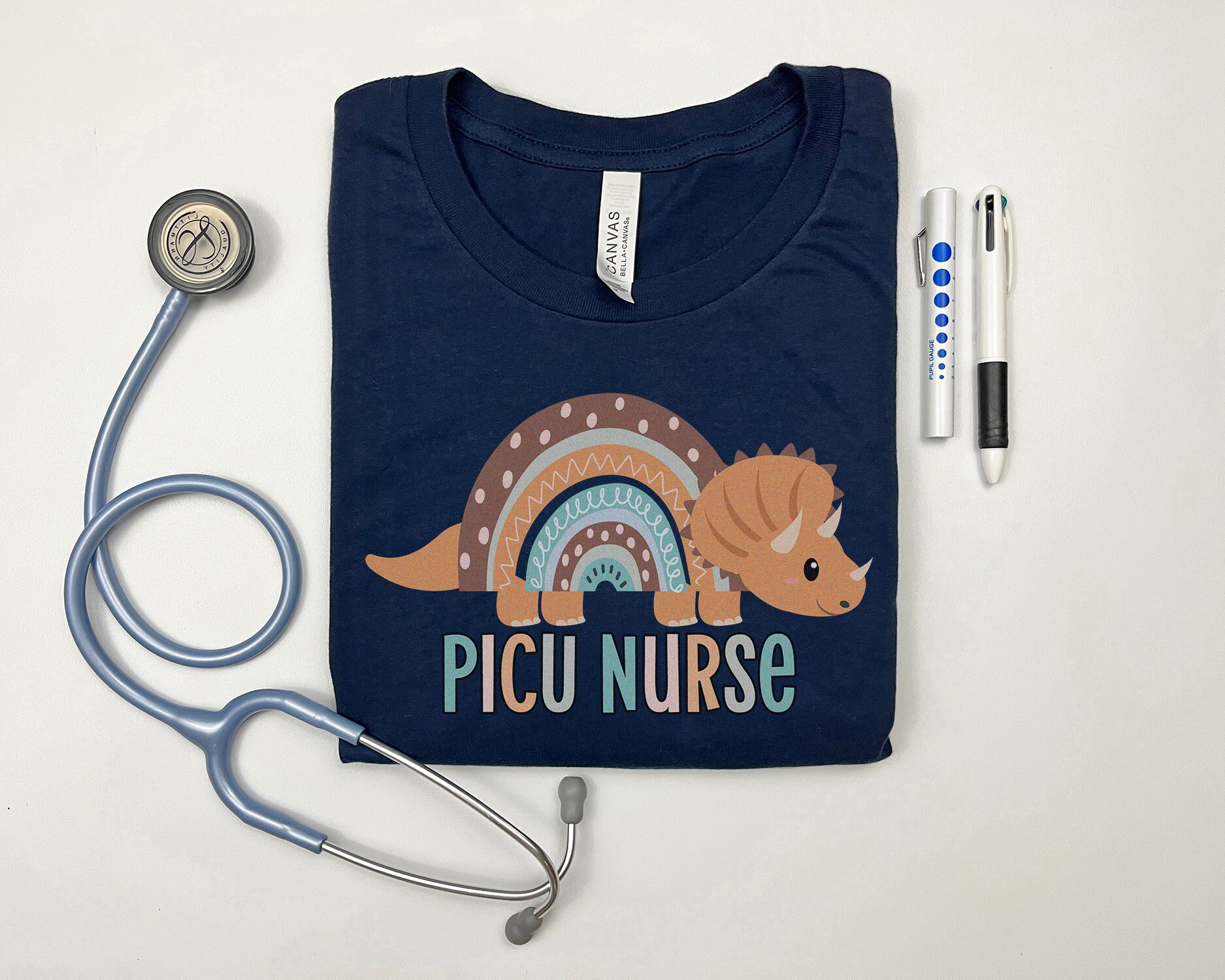 Dinosaur Pediatric ICU Nurse Shirt, PICU RN Crew TShirt, Cute Dino Peds Icu Tee Gift for Nurses week Squad T-Shirt New Nurse Graduation Gift