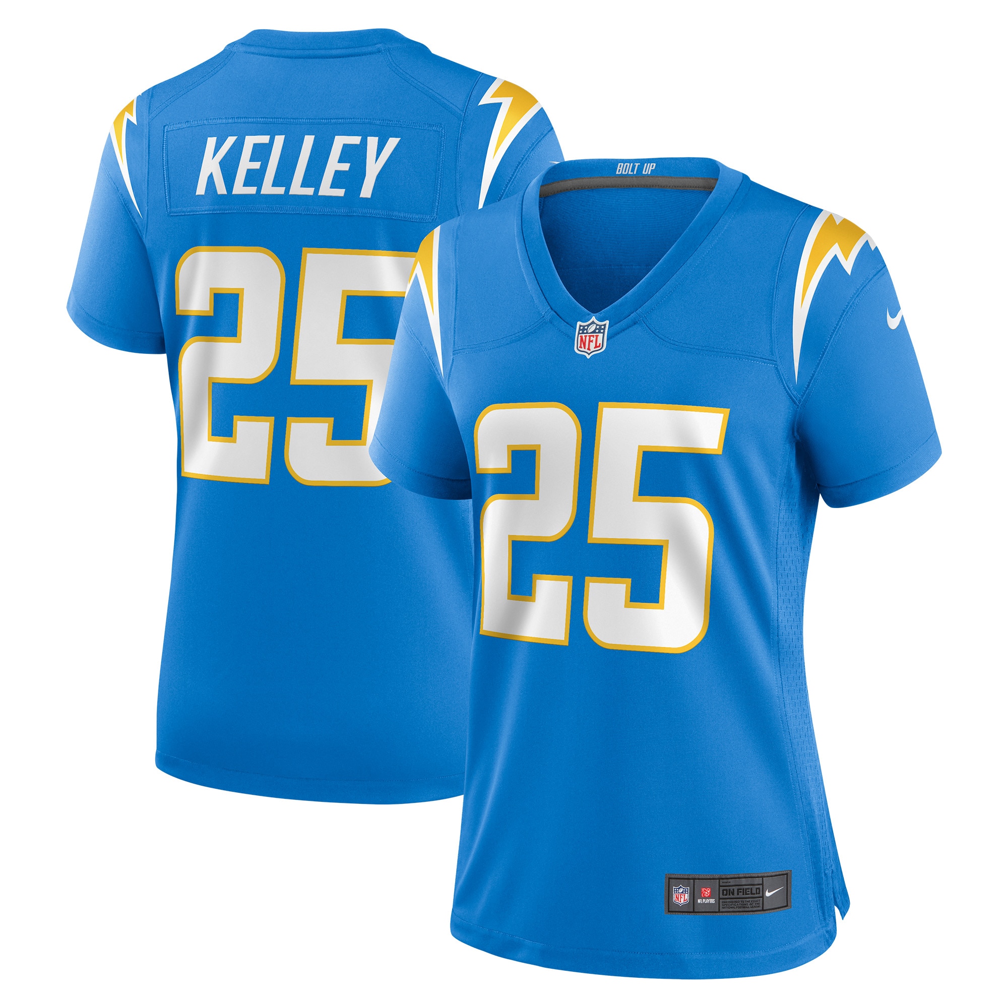 Women’s Los Angeles Chargers Joshua Kelley Powder Blue Player Game Jersey