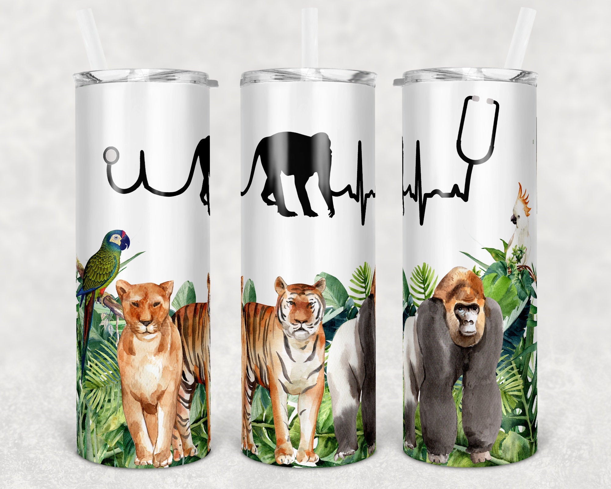 Zoo Large Animal Vet Animals Sign Skinny Tumbler