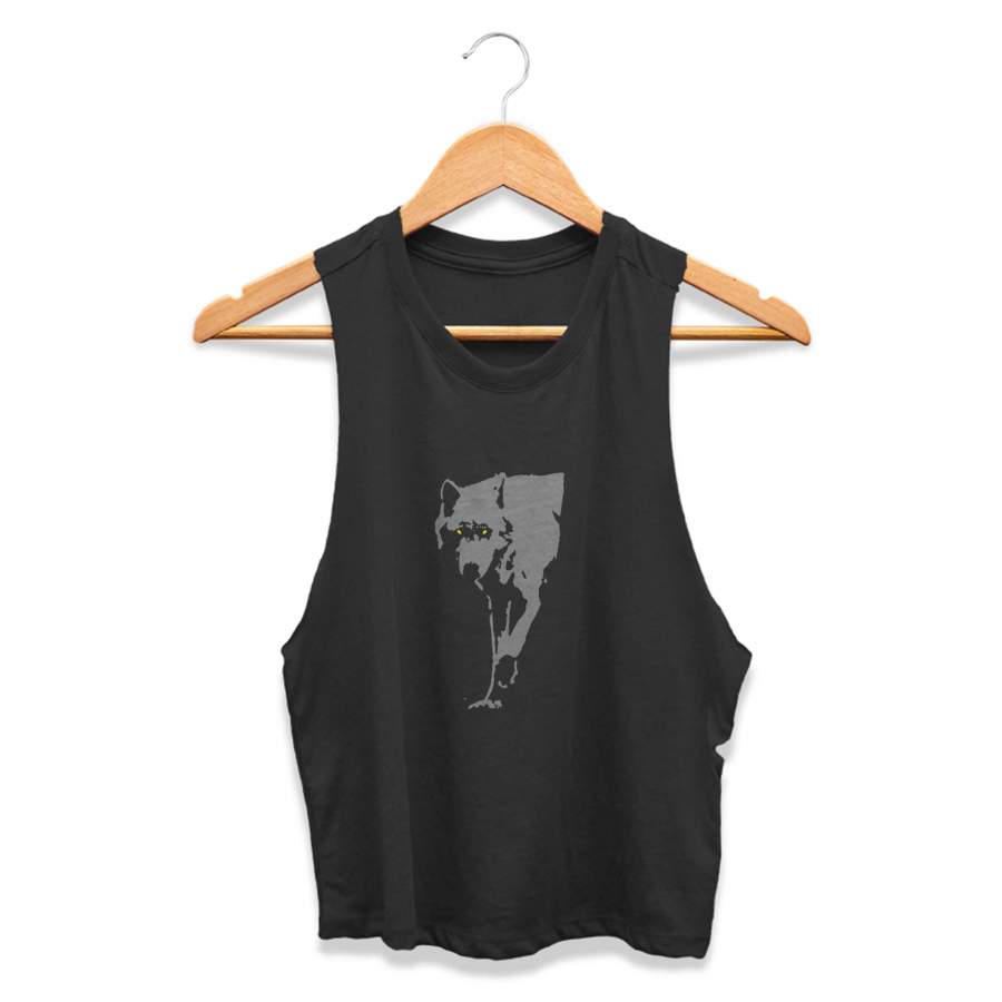 Wolf Animal Manly Gifts For Boys CPY Womans Crop Tanktop Tee