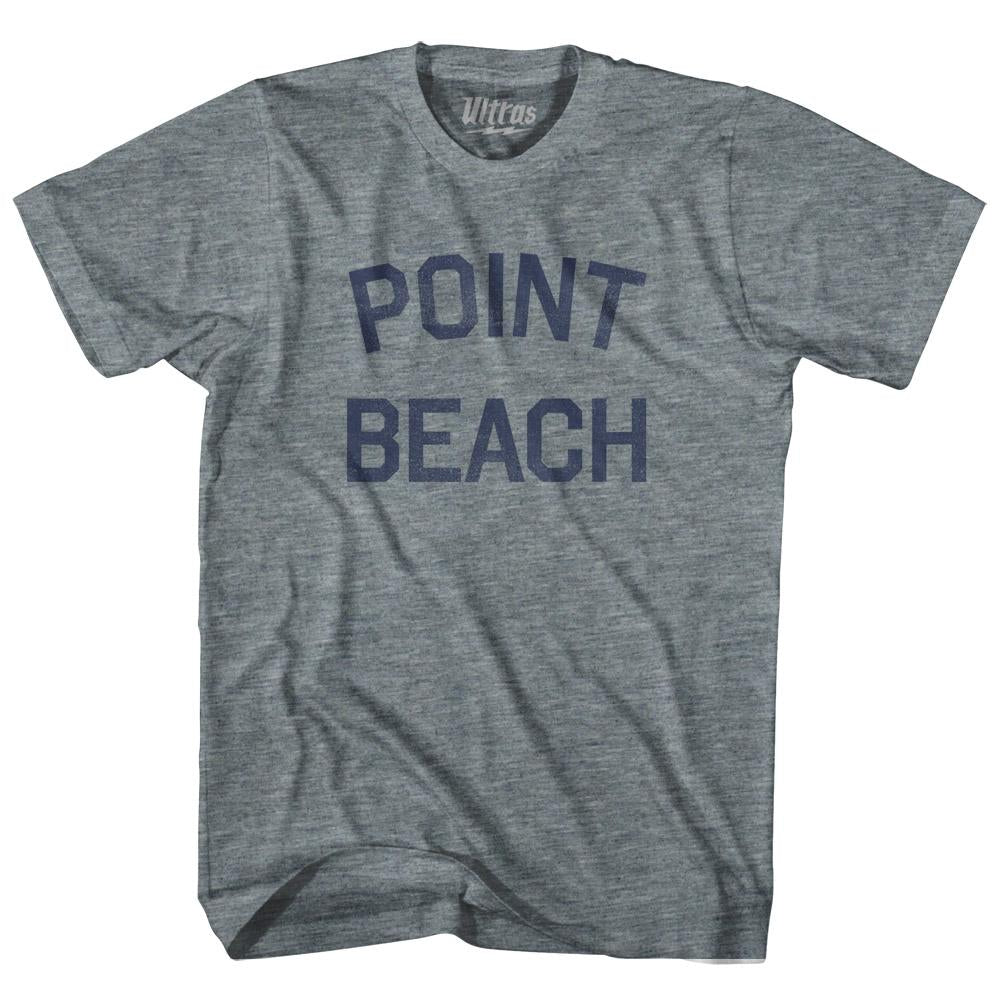 Wisconsin Point Beach Womens Tri-Blend Junior Cut Vintage T-shirt