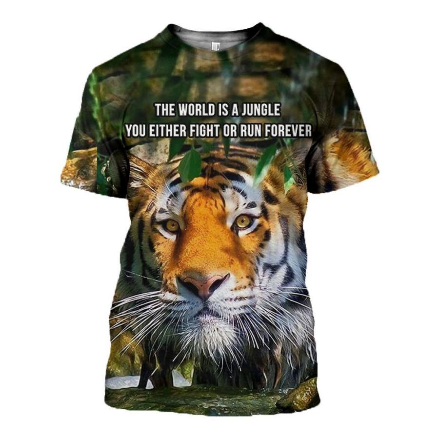 3D All Over Printed Tiger T-shirt Hoodie ADDL100410