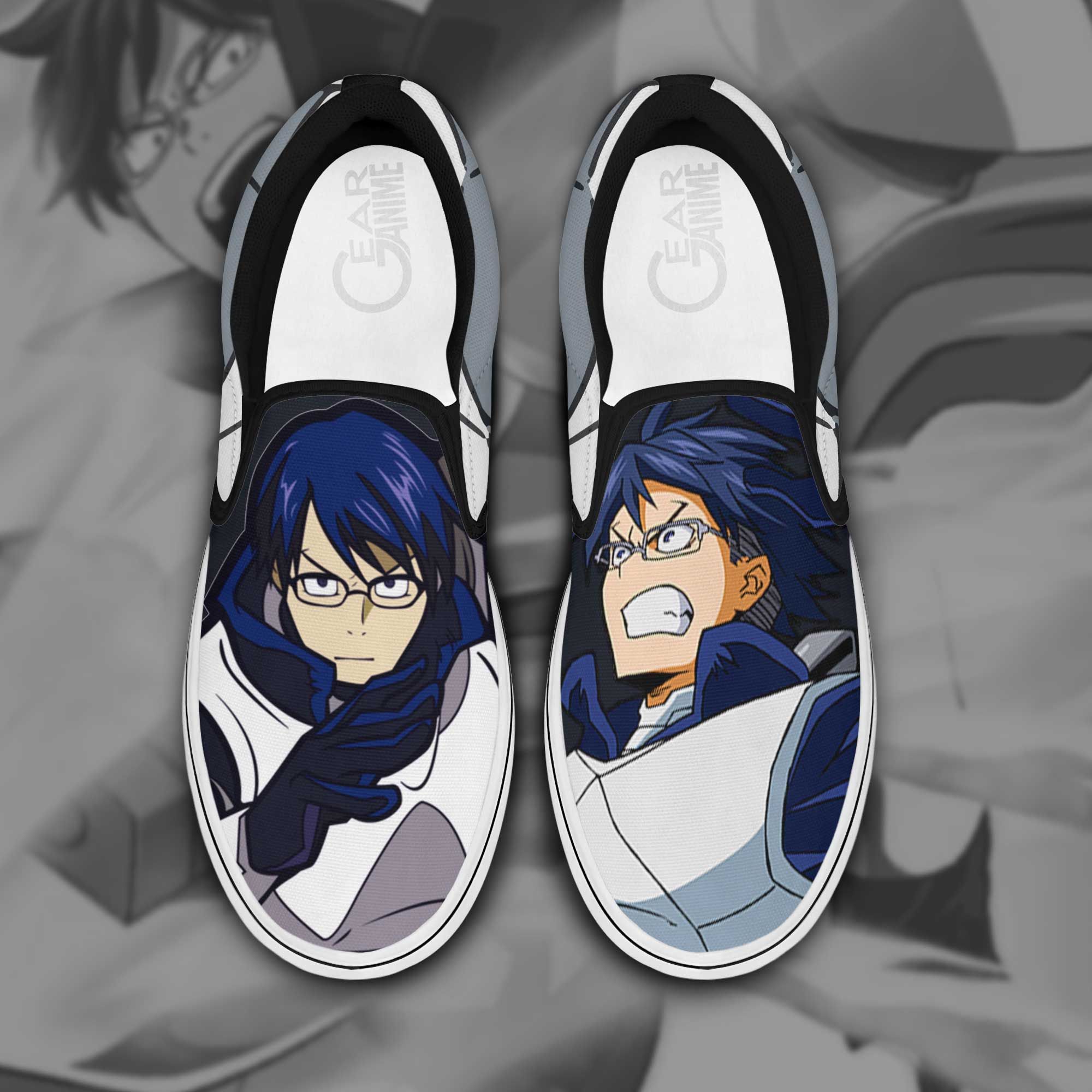 Tenya Iida Slip On Sneakers My Hero Academia Custom Anime Shoes Unisex Men Women