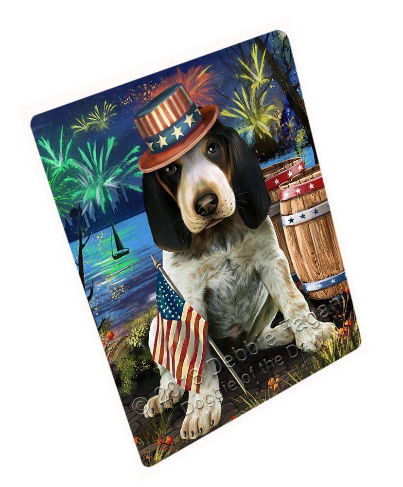 4Th Of July Independence Day Fireworks Bluetick Coonhound Dog At The Lake Blanket Blnkt76089