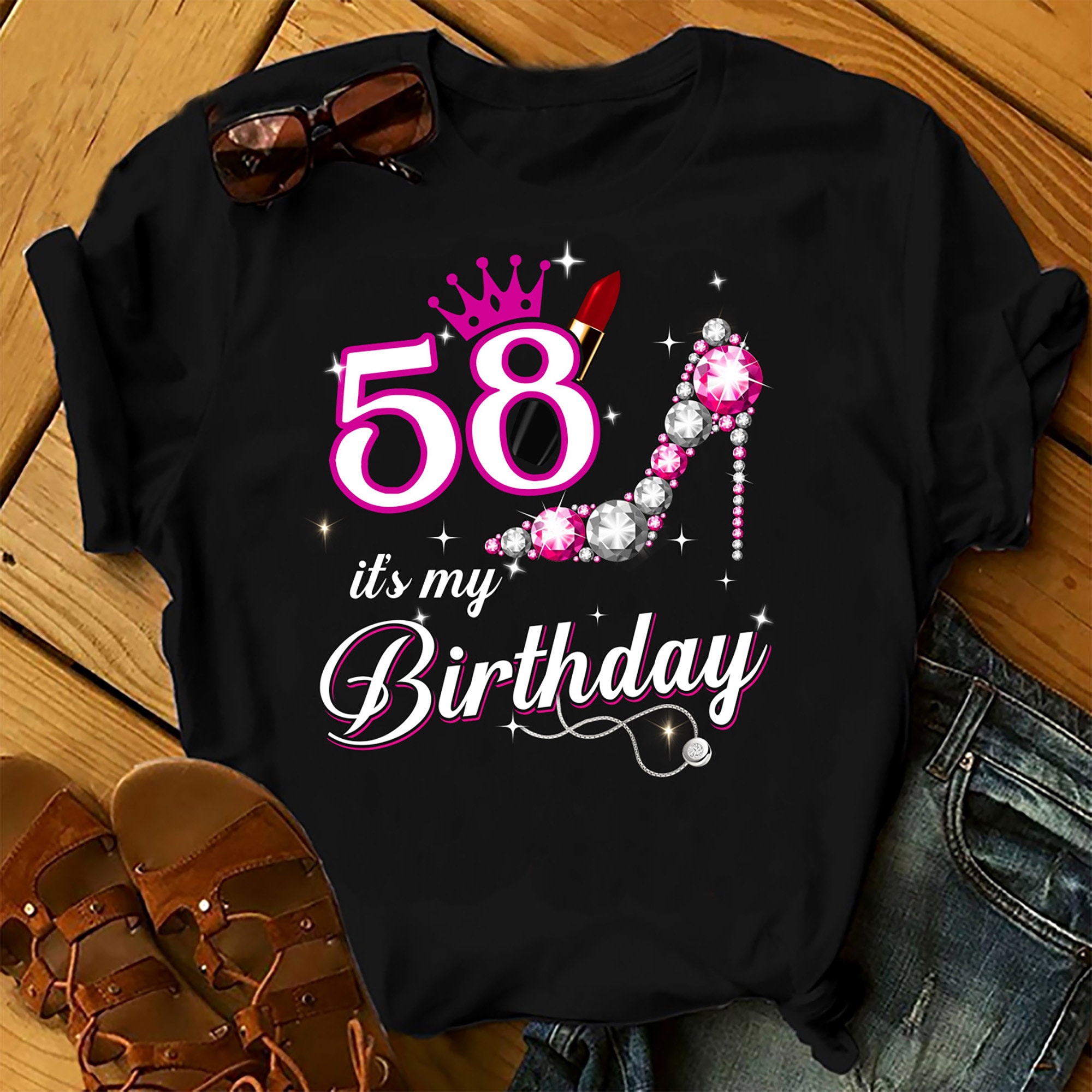 58 It’s My Birthday – Shirts Women, Birthday T Shirts, Summer Tops, Beach T Shirts