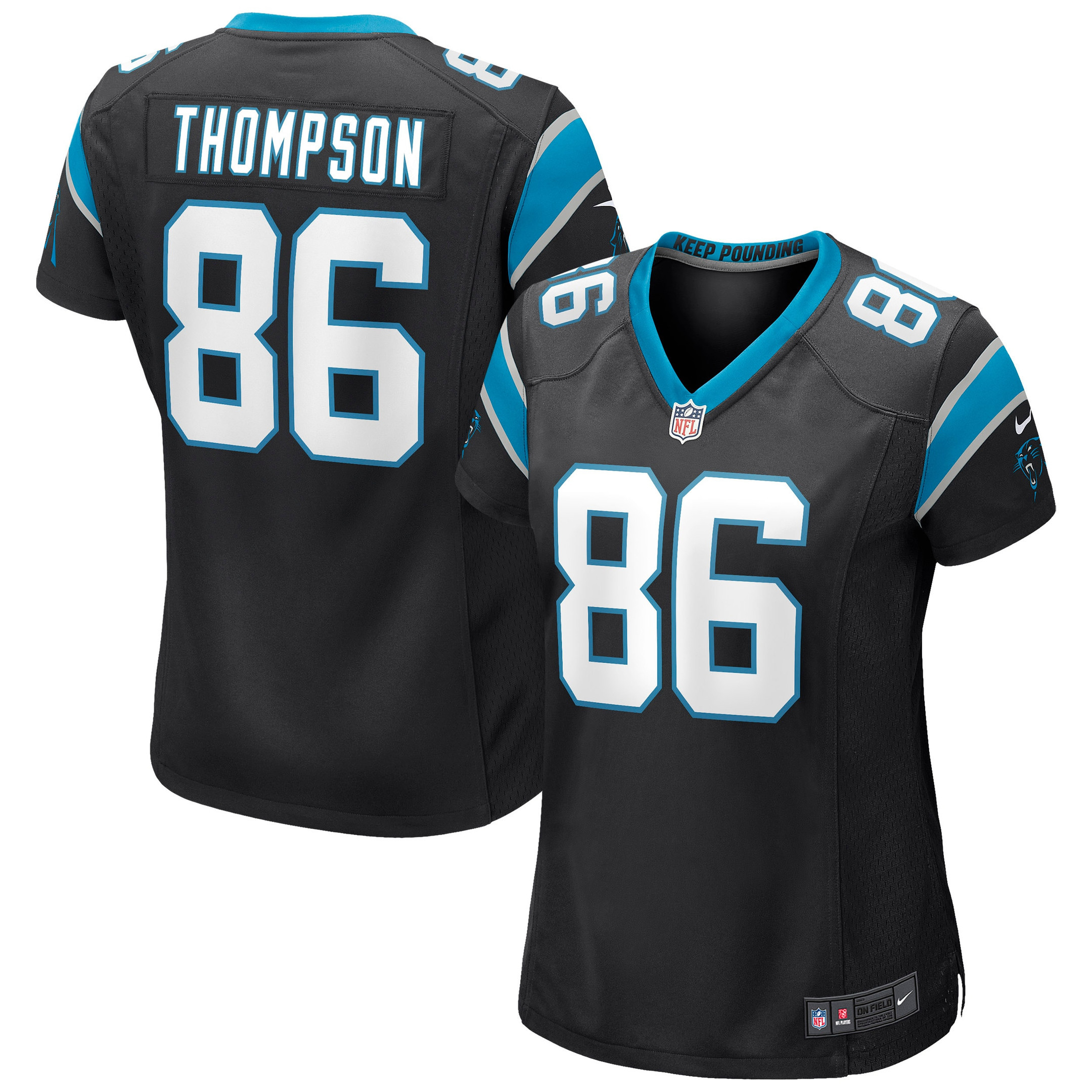 Colin Thompson Carolina Panthers Womens Game Jersey – Black NFL