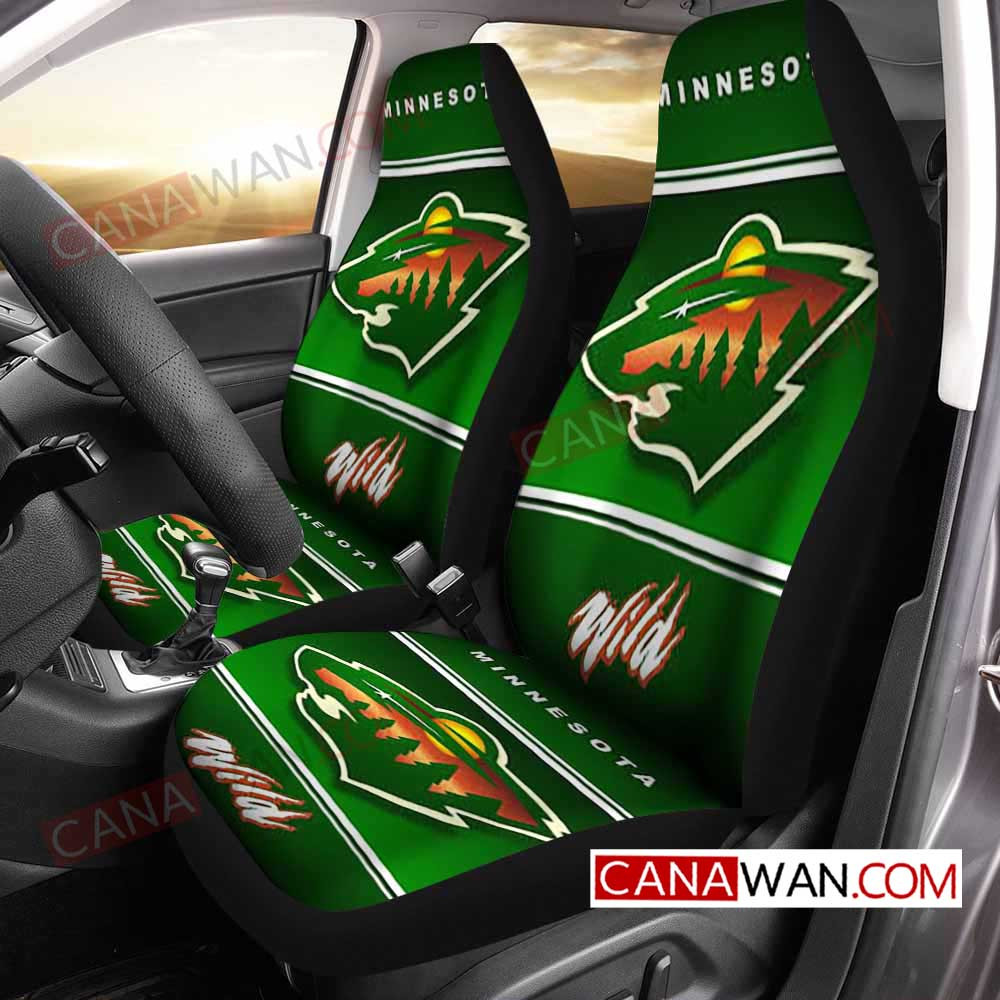 Minnesota Wild Style108 3D Customized Personalized Car Seat Cover