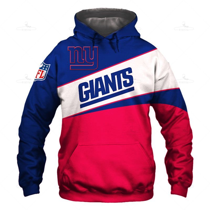 New York Giants Hoodie 3D Long Sleeve Pullover New Season