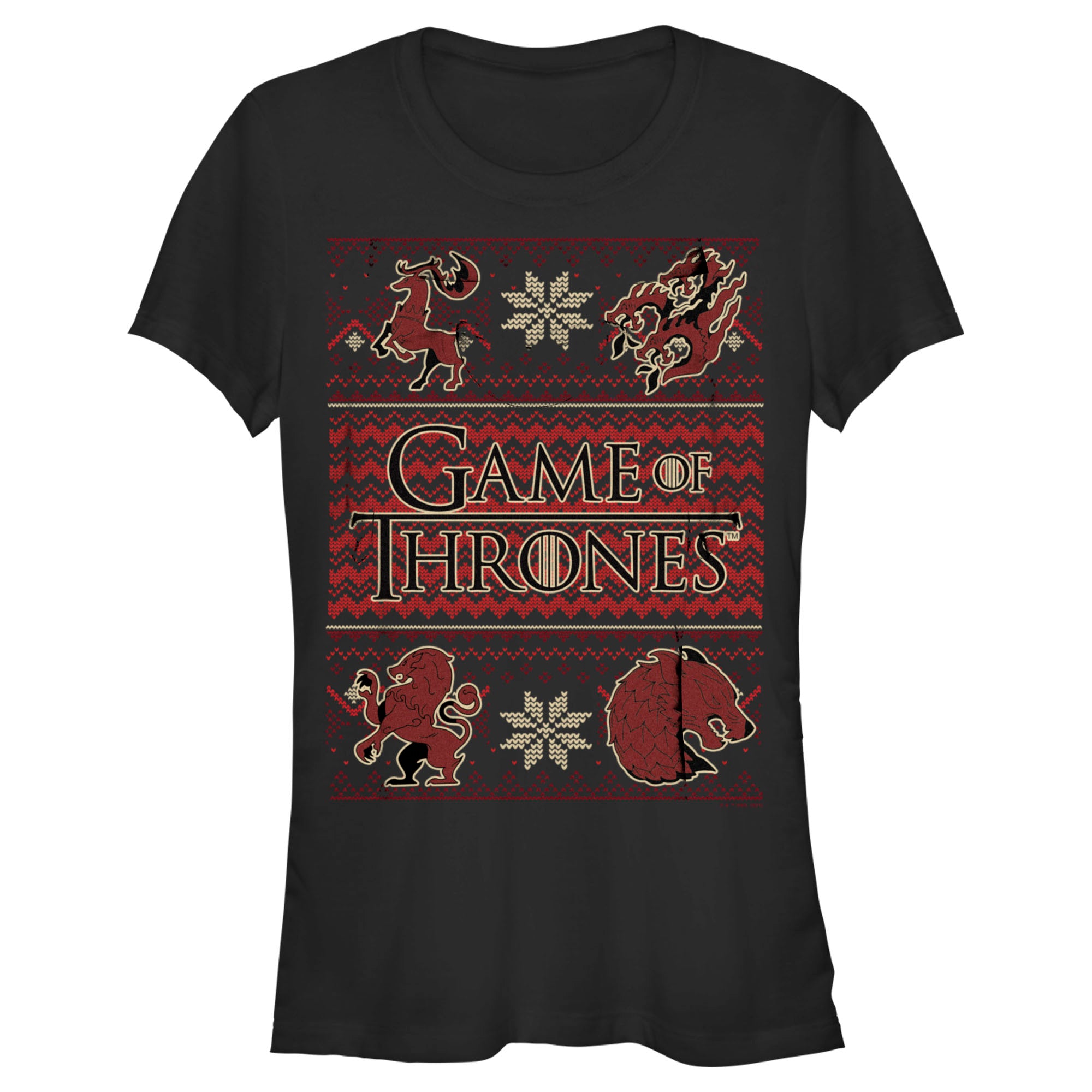 Junior’S Game Of Thrones Christmas Ugly Sweater T-Shirt