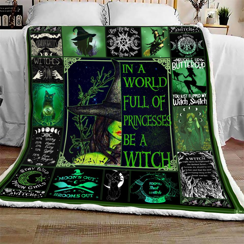 Witch Buttercup Halloween Sofa Fleece Throw Blanket | Halloween Gifts