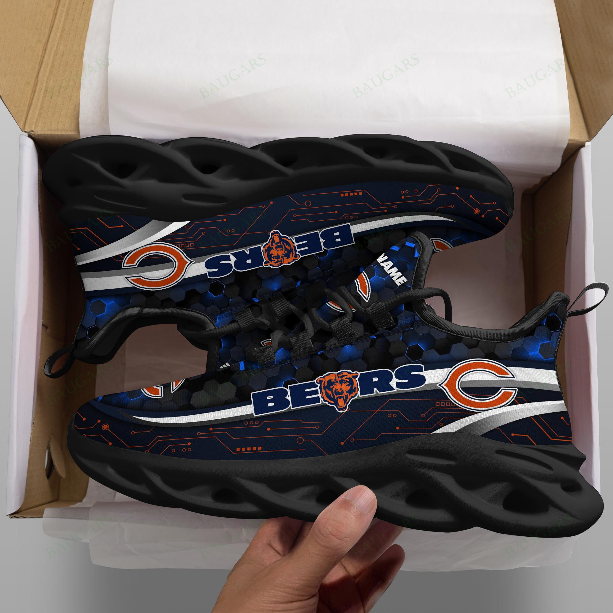 Chicago Bears Personalized Yezy Running Sneakers Art 82