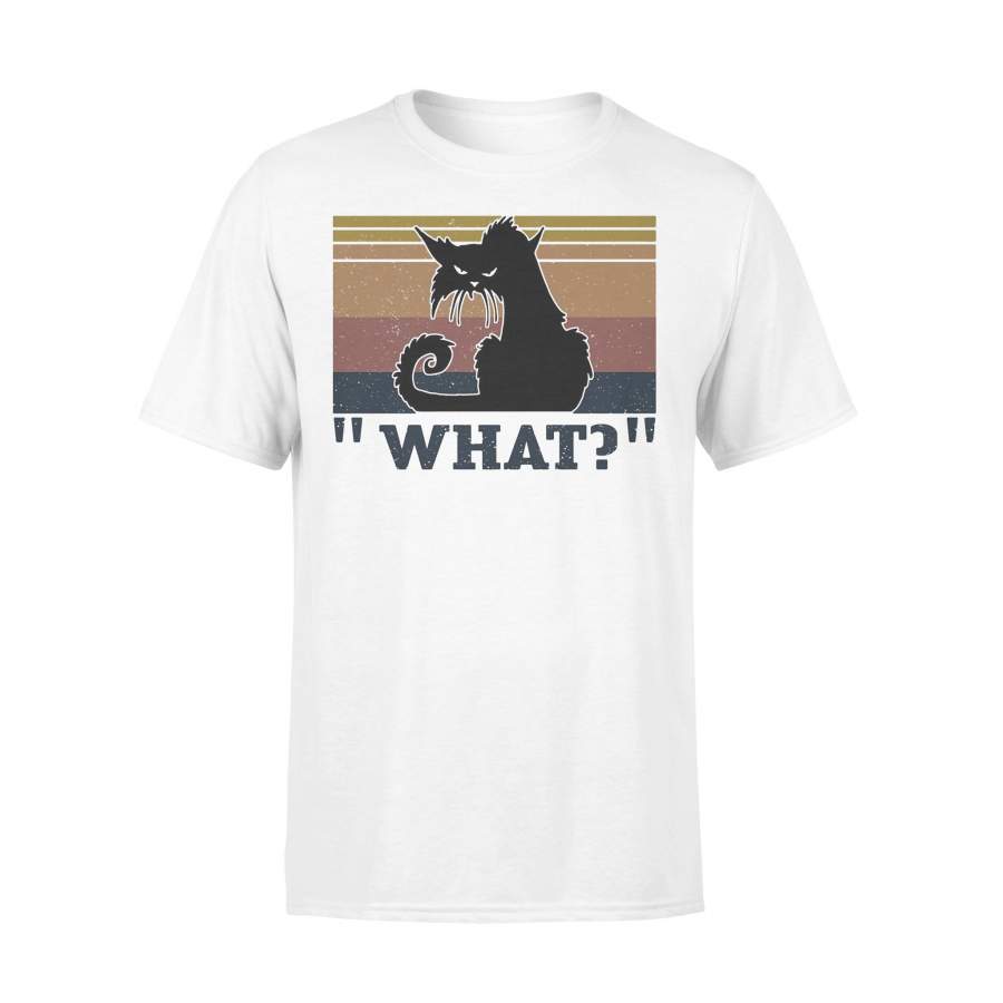 Black Cat What Vintage T-shirt