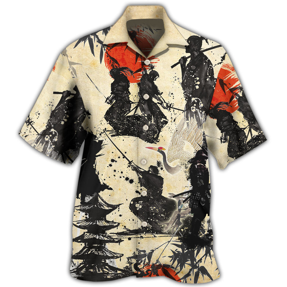 Samurai Moutain Sketch Art Hawaii Shirt Ha61256