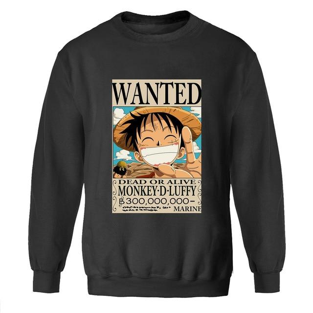 One Piece WANTED Monkey D Luffy Long Sleeve Shirt