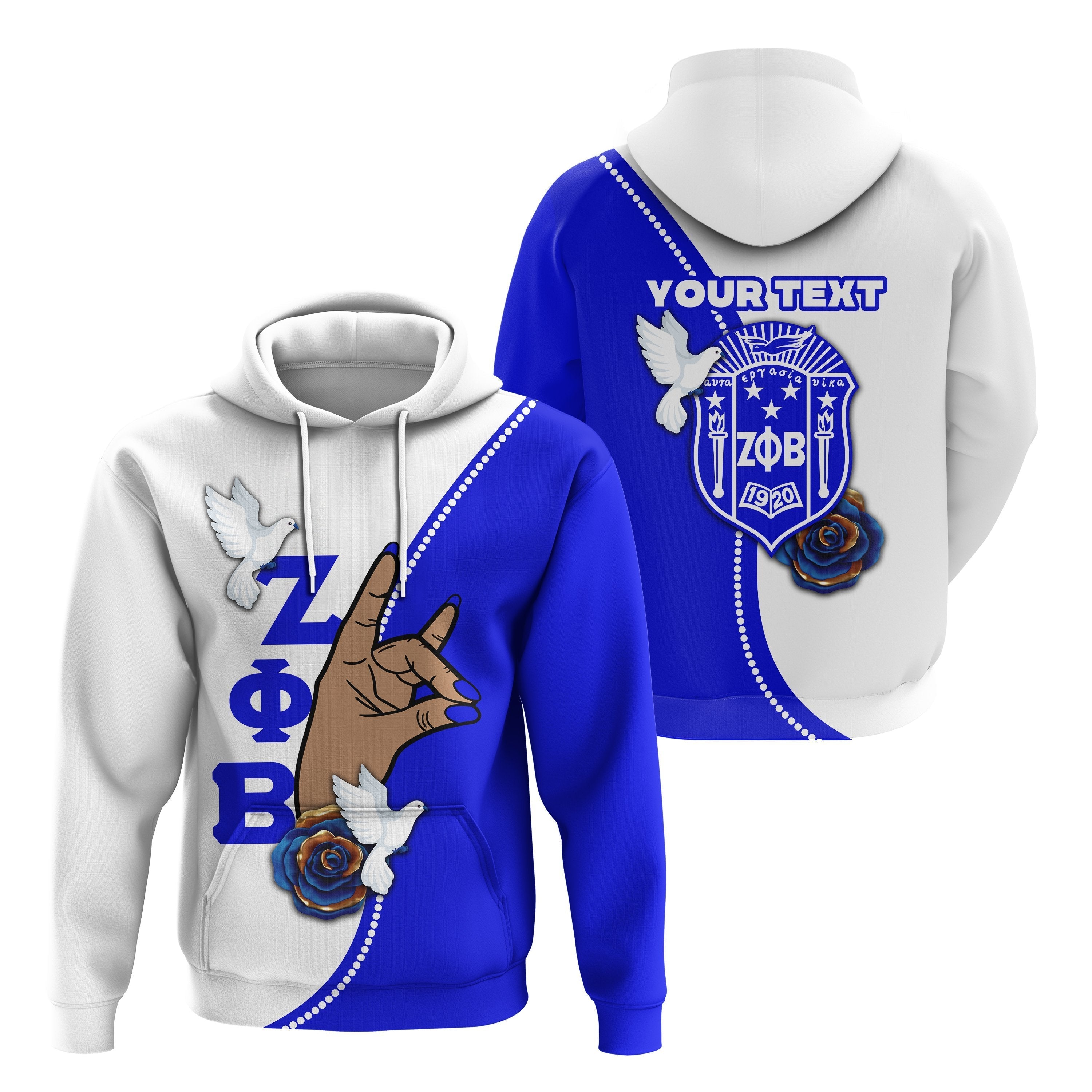 Wonderprint Personalized Hoodie – Zeta Phi Beta African Pattern Simple Style Lt16