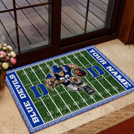 Duke Blue Devils Vintage Design Classic Custom Name Entrance Doormat Rug