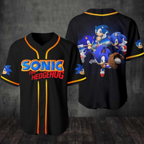 Sonic The Hedgehog Baseball Jersey Shirt Clothes Sport Outfit For Men Women Nd