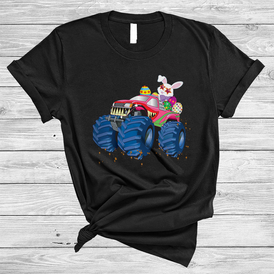 Bunny Easter Egg On Truck Cool Happy Easter Day Bunny Egg Hunt Truck Lover Gifts T-Shirt