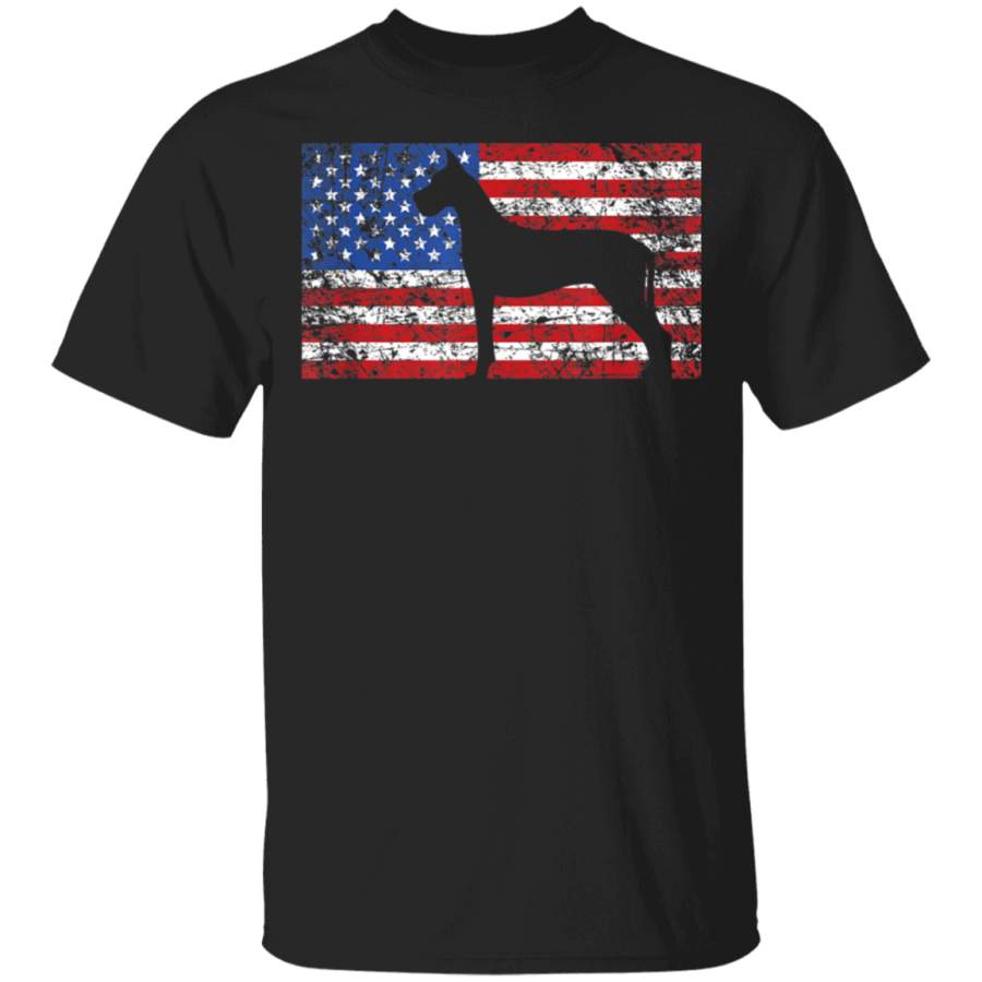 American Flag Great Dane Dog 4th of July USA Gift TShirt