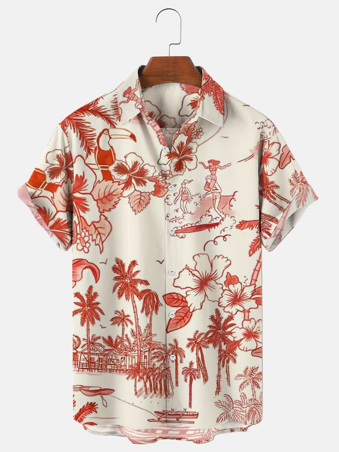 Summer Palm Wave Hawaii Shirt For Men Ha24088