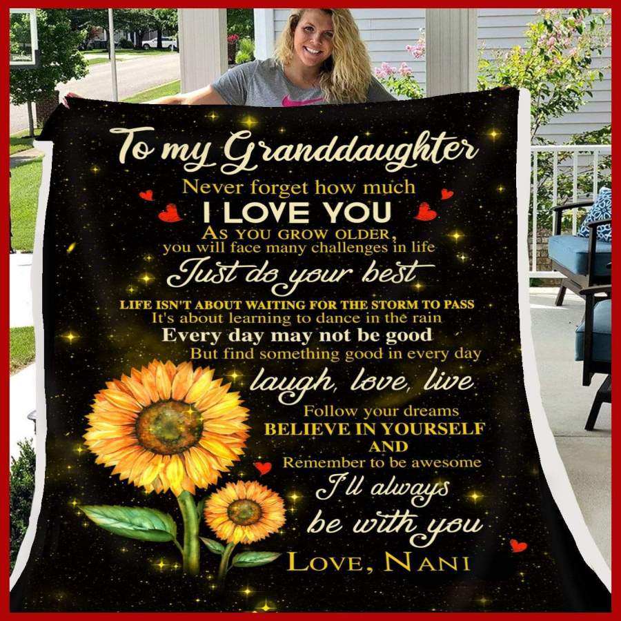 I’ll Be With You Blanket Gift For Granddaughter