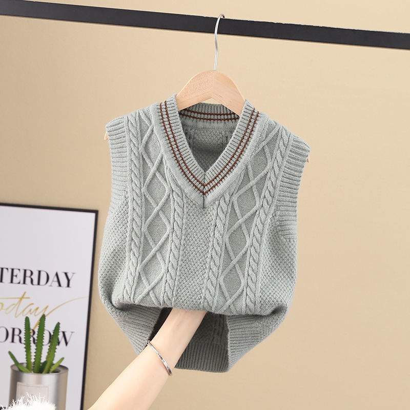 VIDMID kids tank vest for baby boys V-neck girl sweater boy spring and autumn Children’s knitted vest P4390 alx