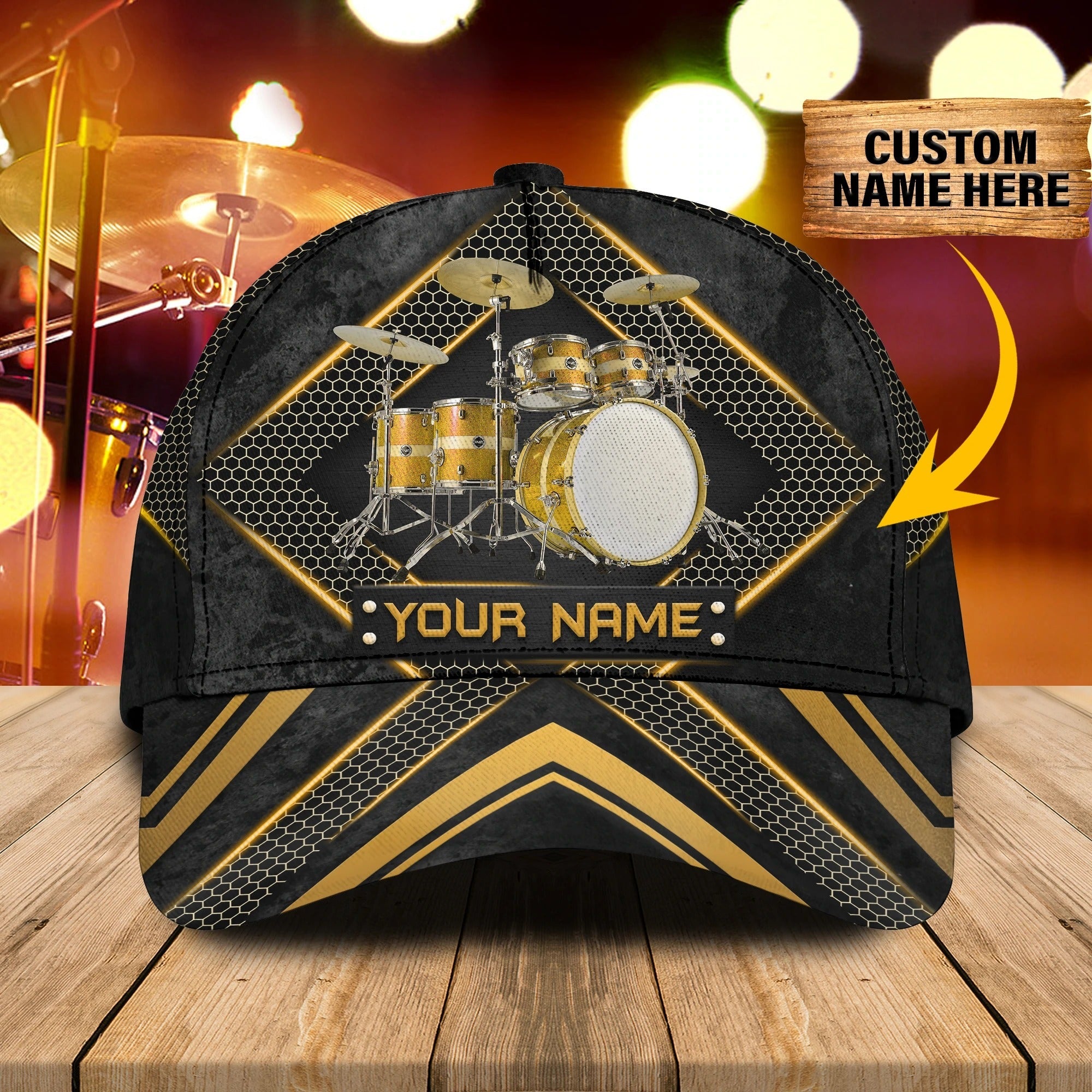 Personalized Baseball Cap Hat For Drummer Friend, To My Dad Drummer Gifts, My Son Drum Lover 3D Cap Hat Gift