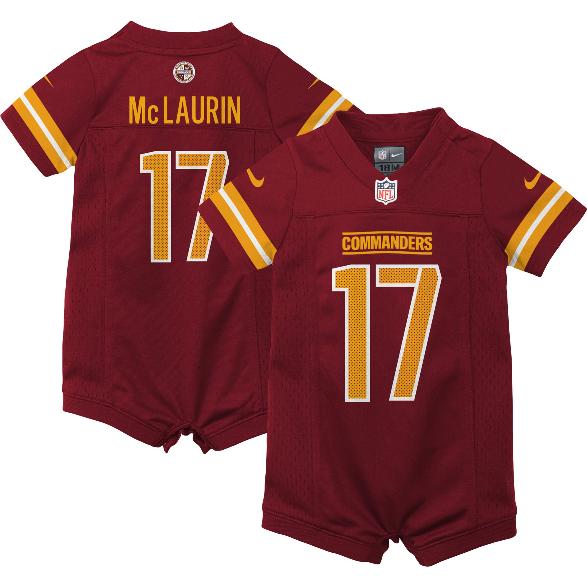 Terry Mclaurin Washington Commanders Newborn & Infant Game Romper Jersey – Burgundy NFL