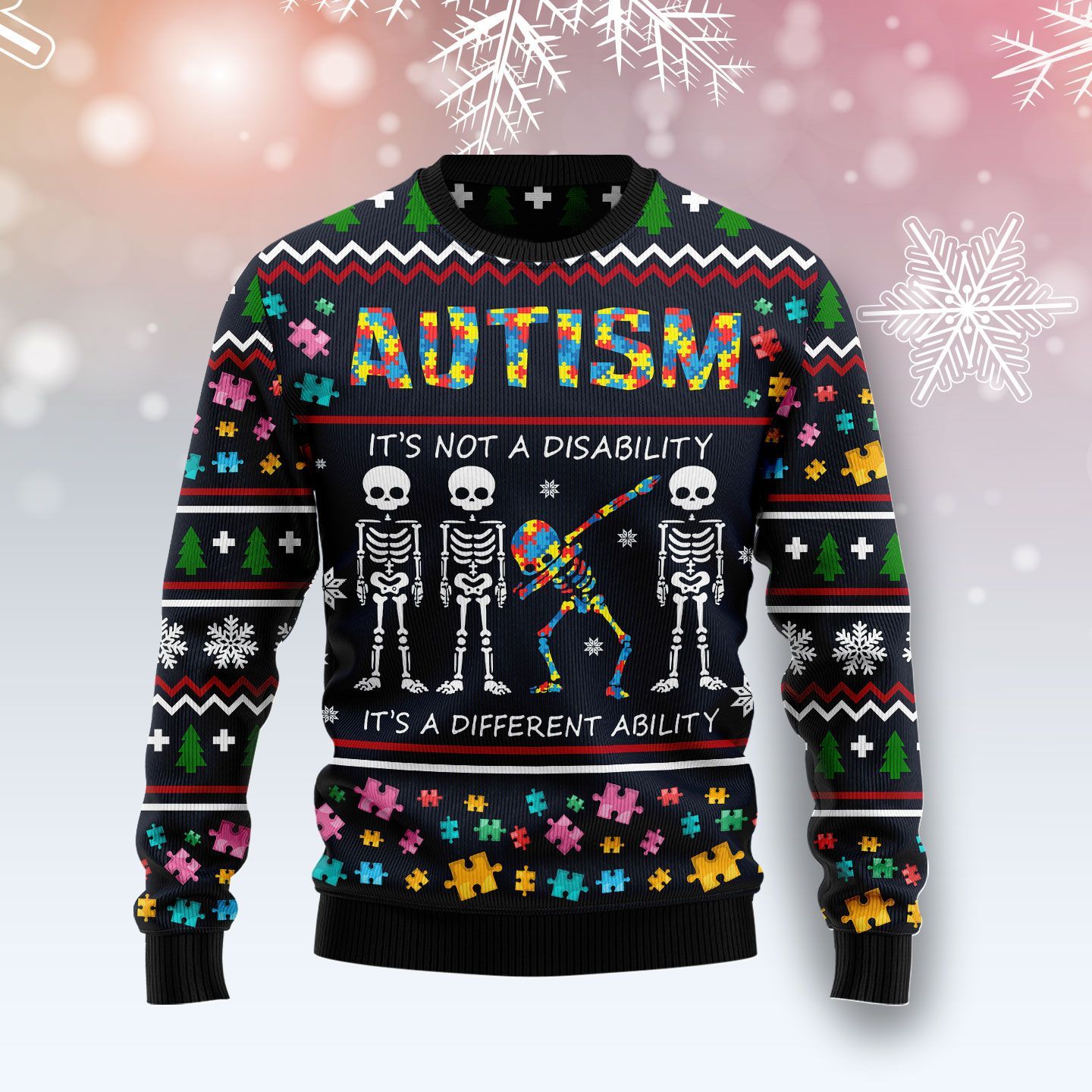 Autism Different Christmas Ugly Sweater