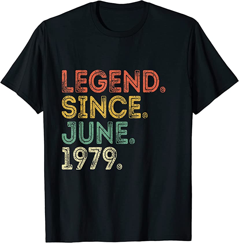 42nd Birthday 42 Years Old Vintage Legend Since June 1979 T-Shirt