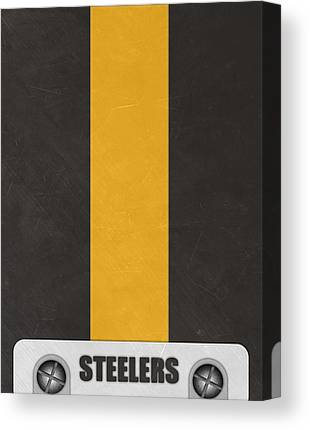 1 Pittsburgh Steelers Helmet Art Joe Hamilton Canvas Print