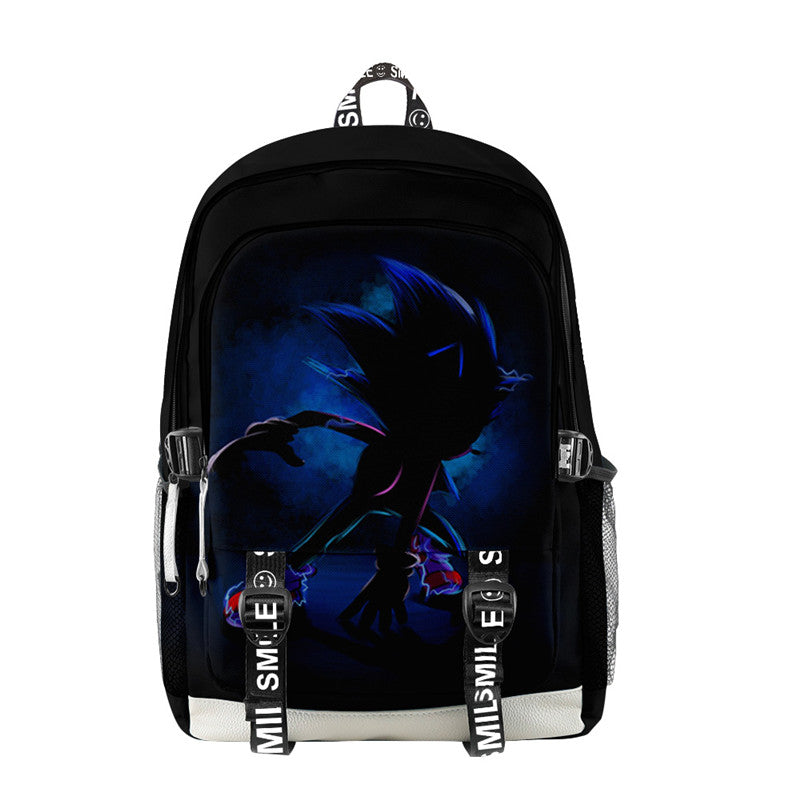 Unisex Fashion Sonic The Hedgehog 3D Printed School Backpack Daypacks For Boys Girls