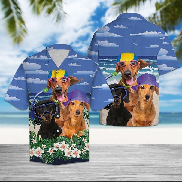 Dachshund Dog Summer Beach Aloha Hawaii Shirts For Men Women Ha184