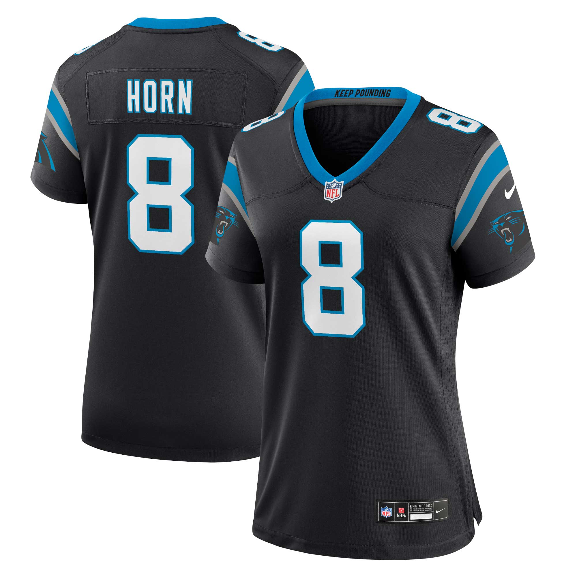 Jaycee Horn Carolina Panthers Women's Player Jersey – Black