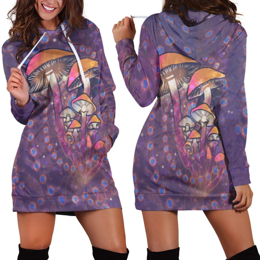 3D All Over Print Mushroom Underwater Hoodie Dress