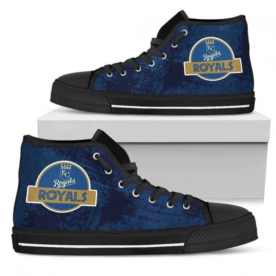 Cute Jurassic Park Kansas City Royals High Top Shoes #373