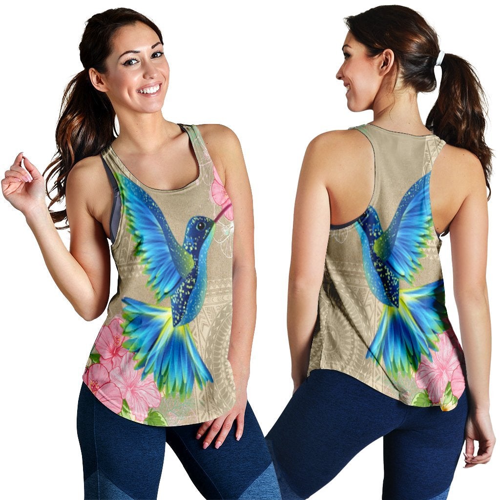 Hawaiian Humming Bird Hibiscus Polynesian Racerback Tank Ha44656