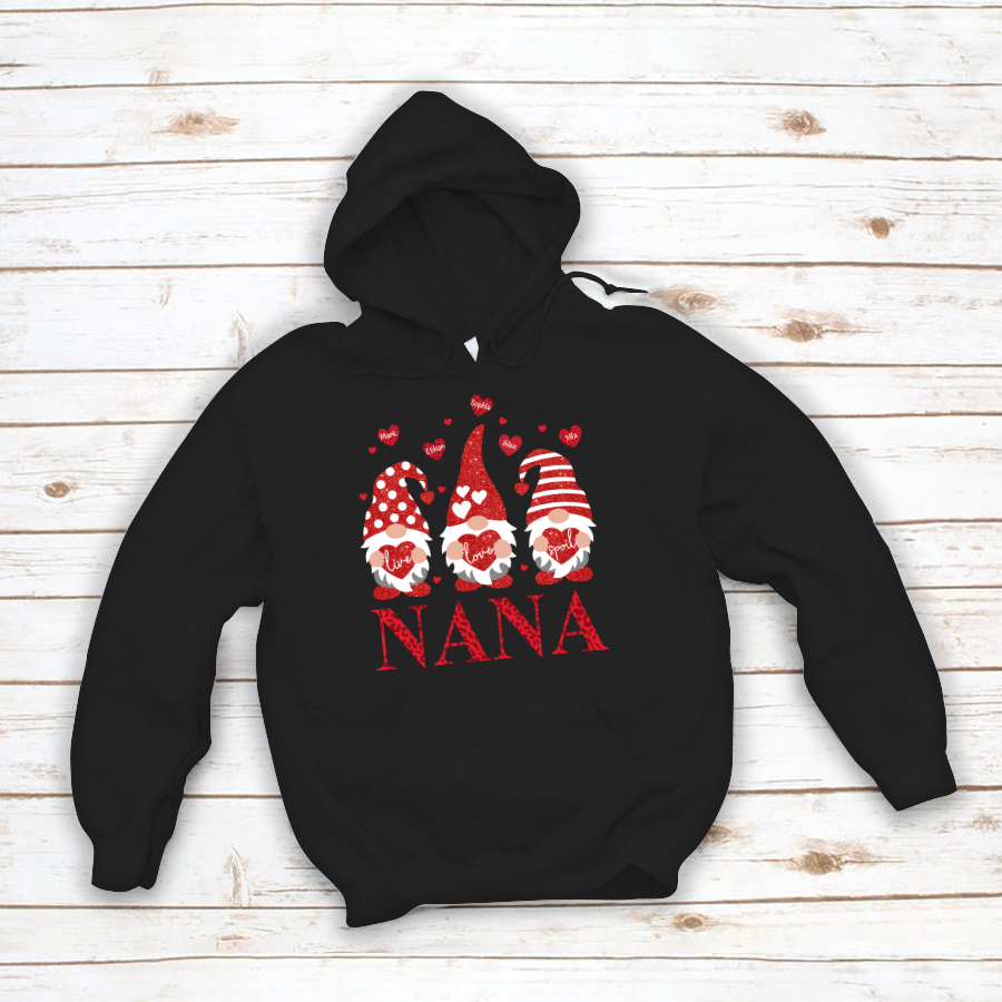 Live Love Spoil Nana Gnome Hearts Hoodie