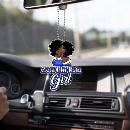 Zeta Phi Beta 1920 Zpb Girl Emblem Car Hanging Ornament