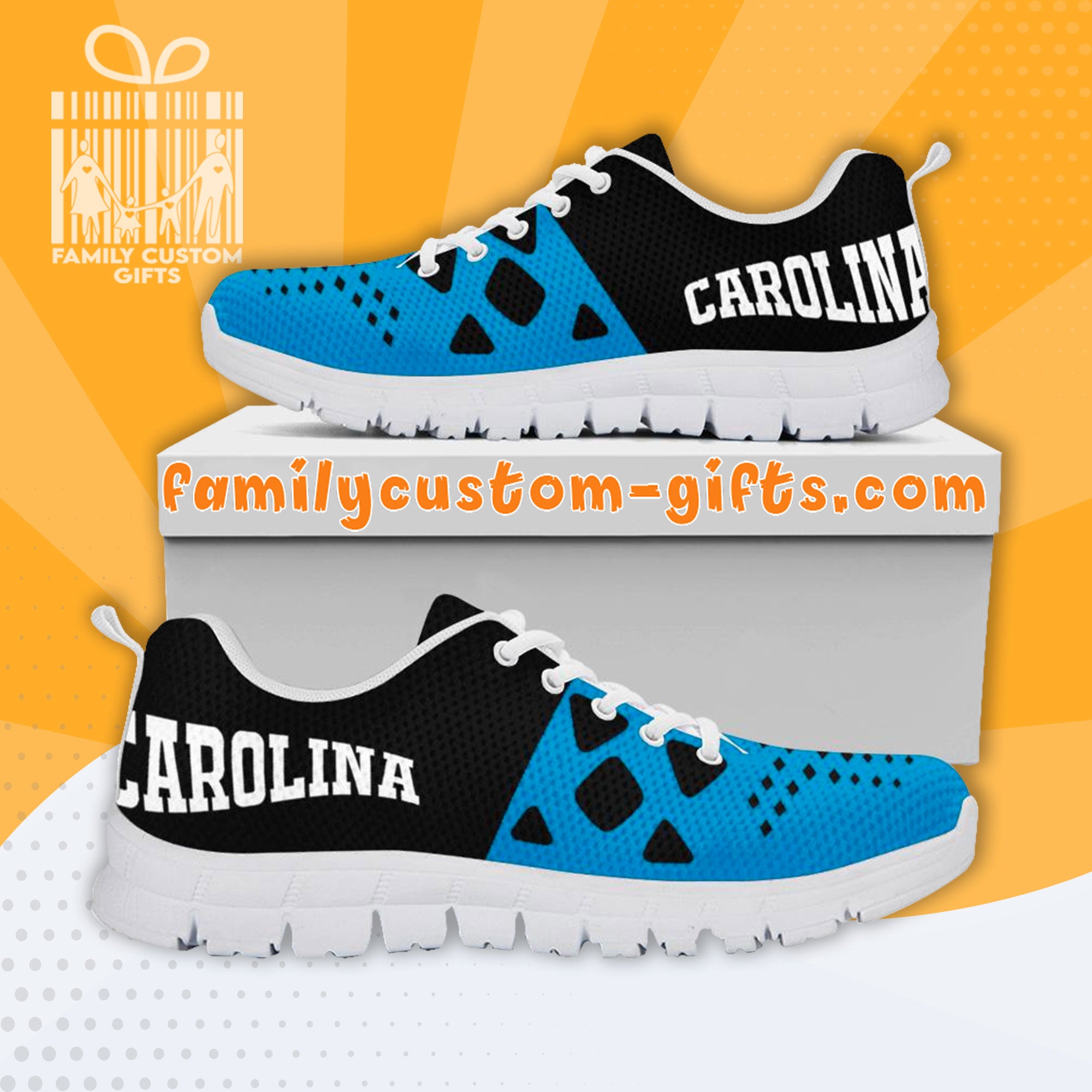 Carolina Panthers Custom Shoes For Men Women 3D Print Fashion Sneaker Gifts For Her Him