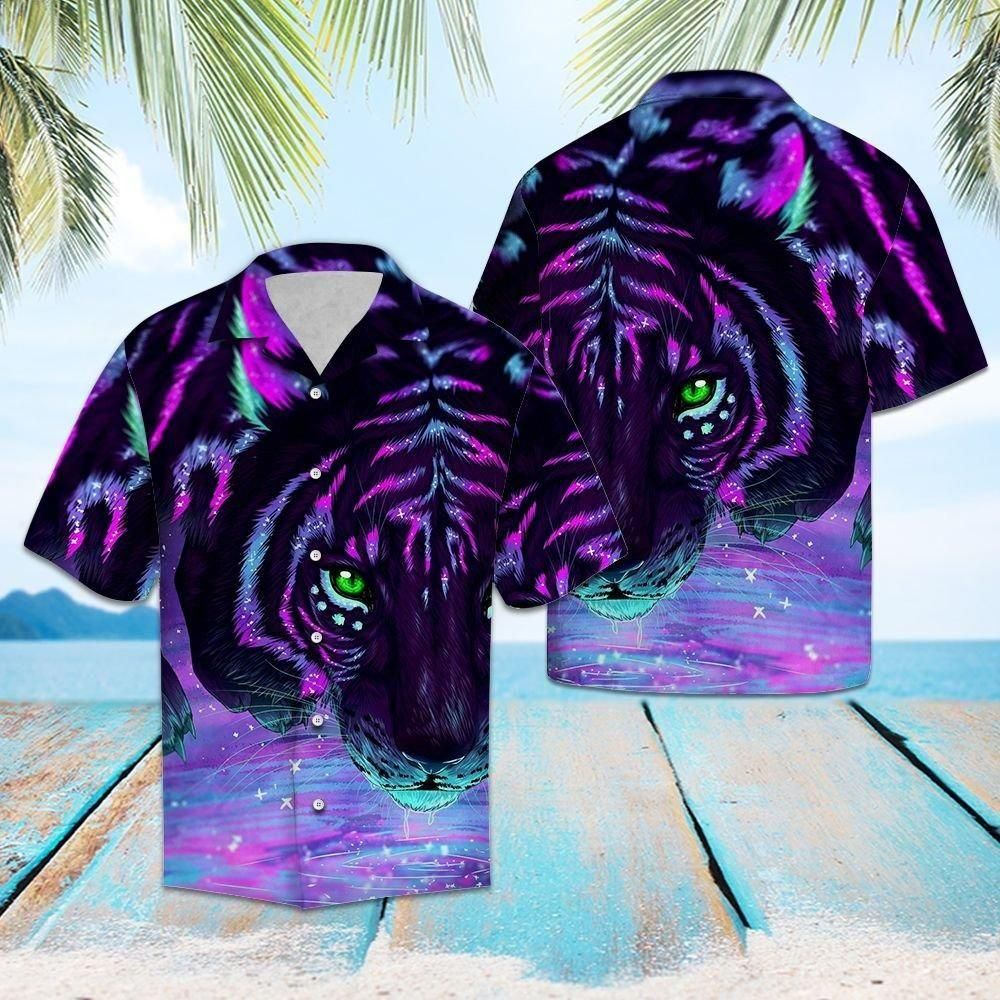 Purple Tiger Aloha Hawaii Shirt Colorful Short Sleeve Summer Beach Casual For Men And Women Ha98946