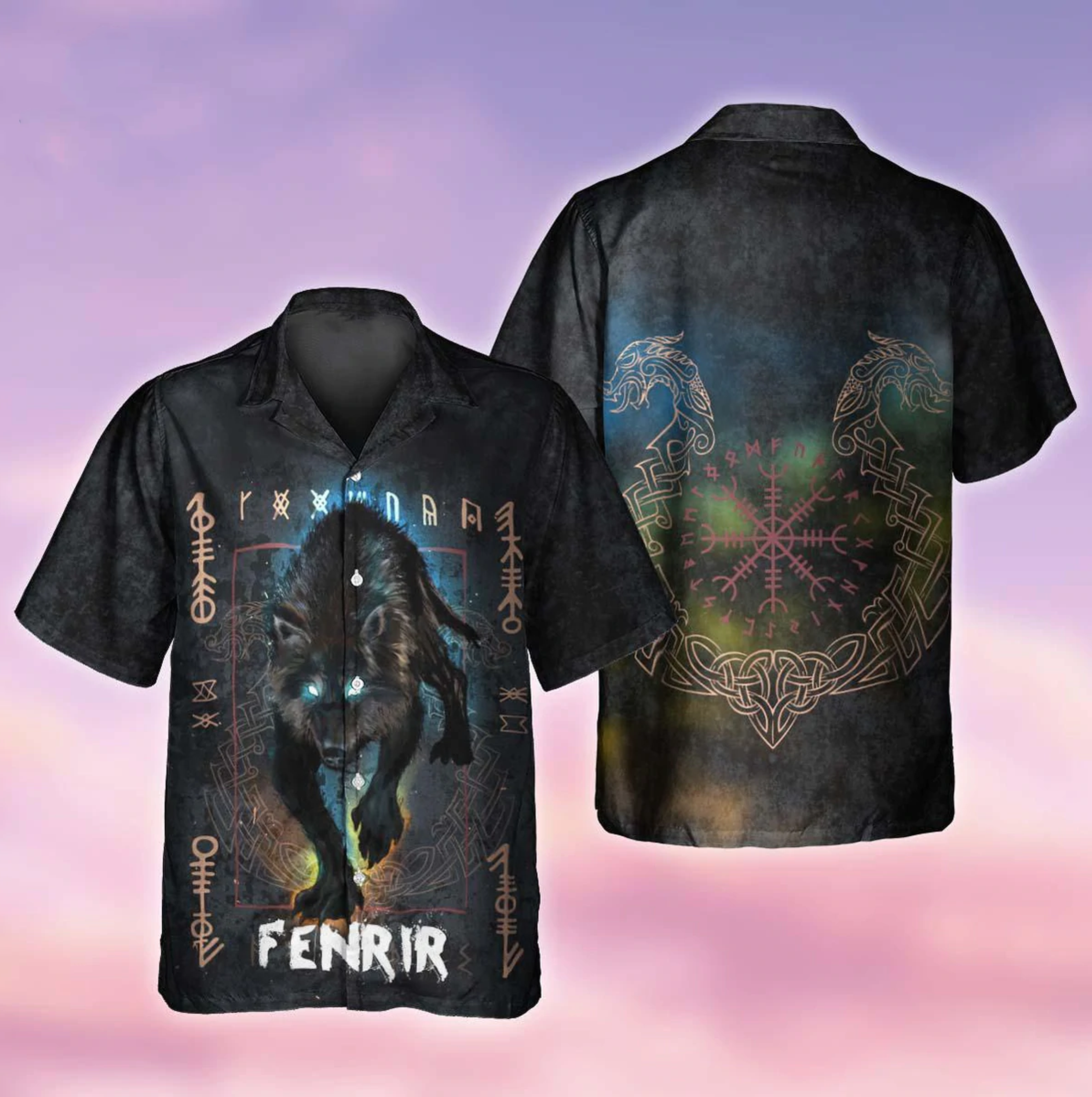 Viking Wolf Fenrir Hawaii Shirt Ha89366