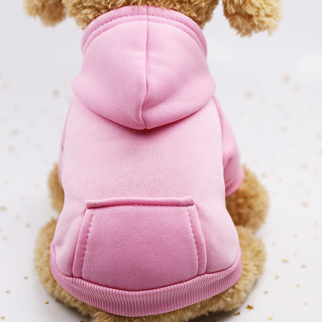 Solid Dog Hoodies Pet Clothes for Small Dogs Puppy Coat Jackets Sweatshirt for Chihuahua Doggie Cat Costume Cotton Pet Outfits alx