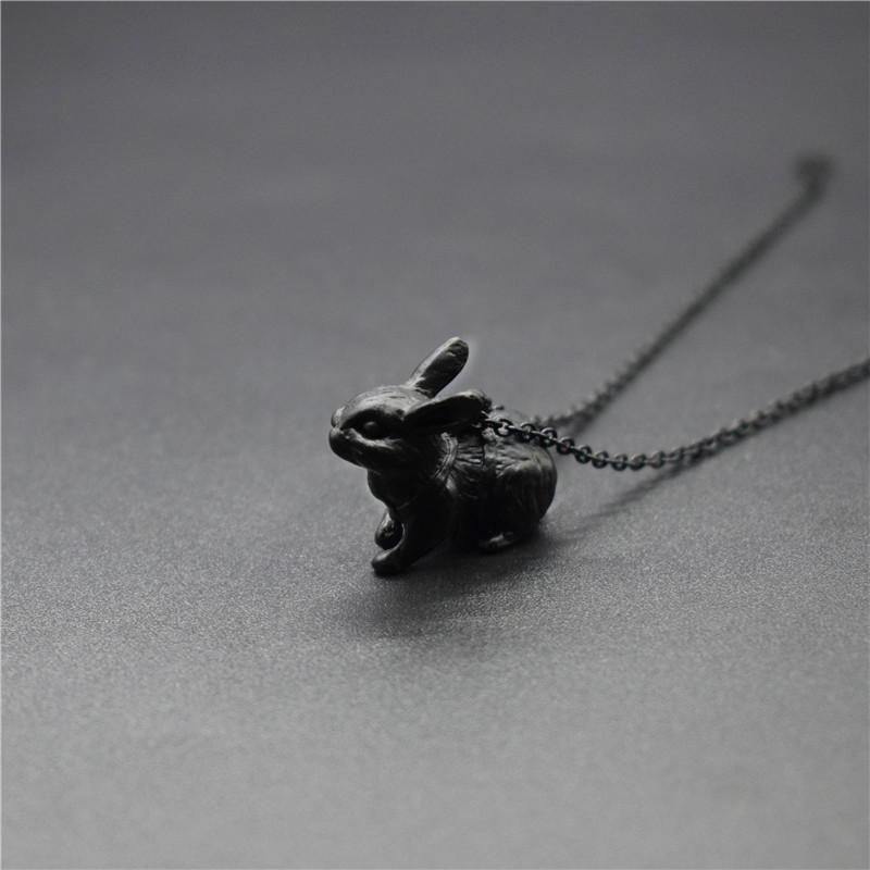 New 3D Vintage Retro Rabbit Necklace alx