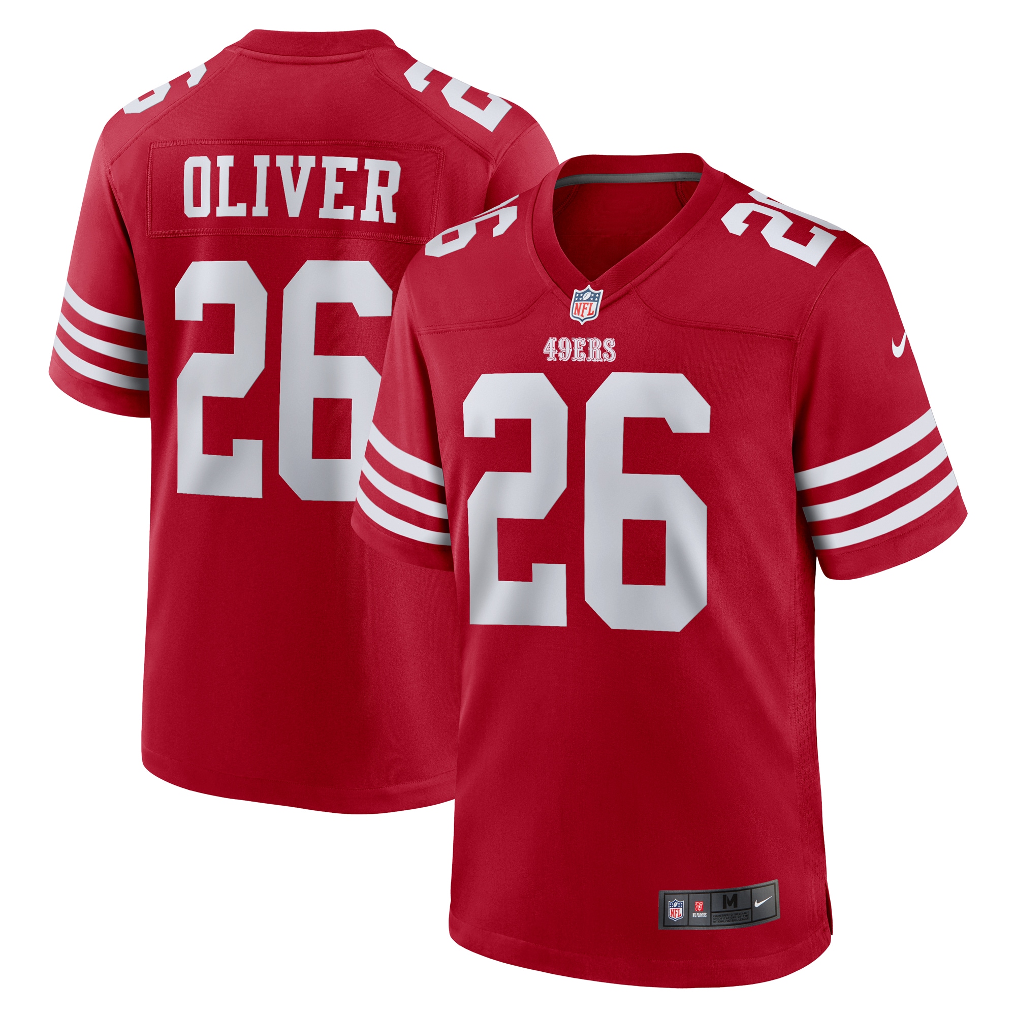 Men’s San Francisco 49ers Isaiah Oliver  Scarlet  Game Jersey