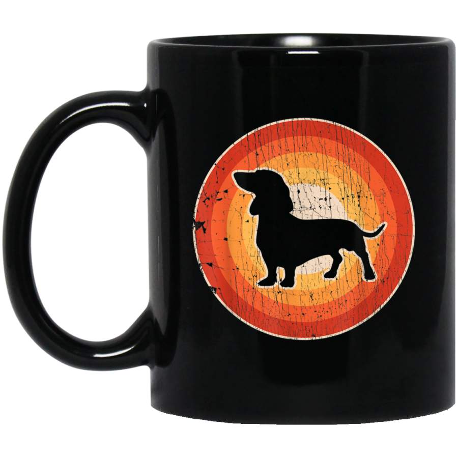 Dachshund Retro Vintage Style 60s 70s Men Women Gifts Dog Mug