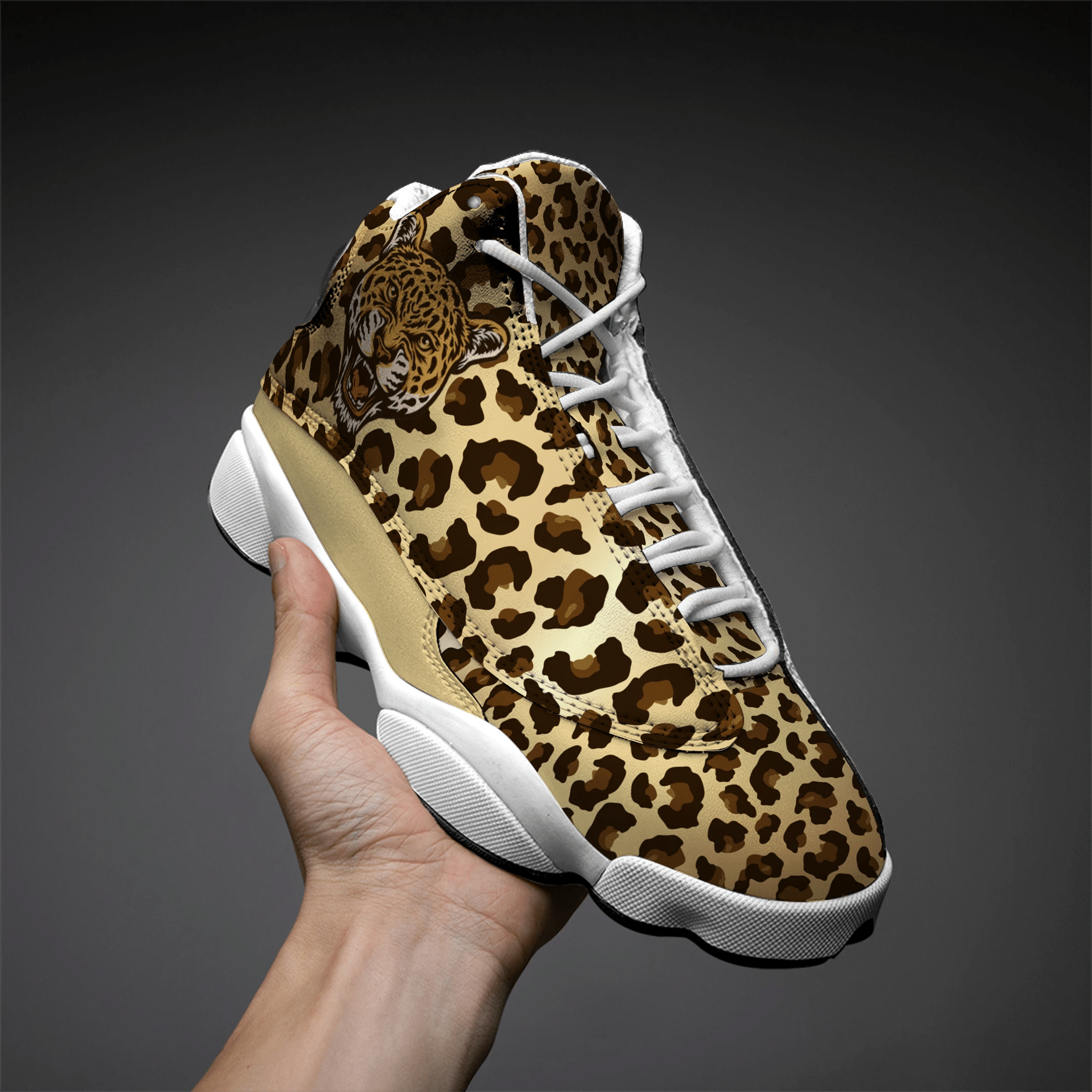 Brown And Black Leopard Skin Air Jordan 13 Printing Shoes Sneaker