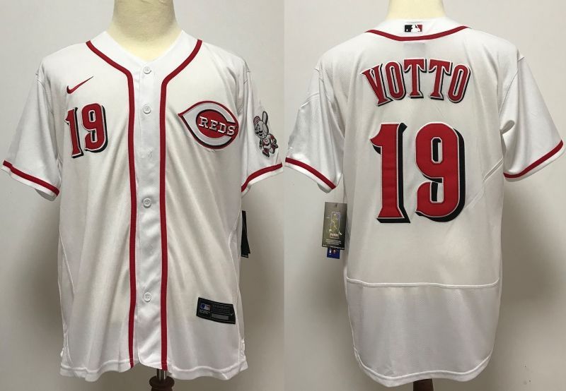 Cincinnati Reds Joey Votto #19 2020 MLB White Jersey