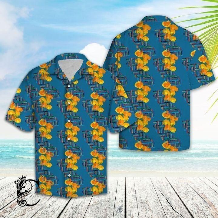 Beach Shirt Find California Poppy Hawaiian Shirt- Chillicothemall